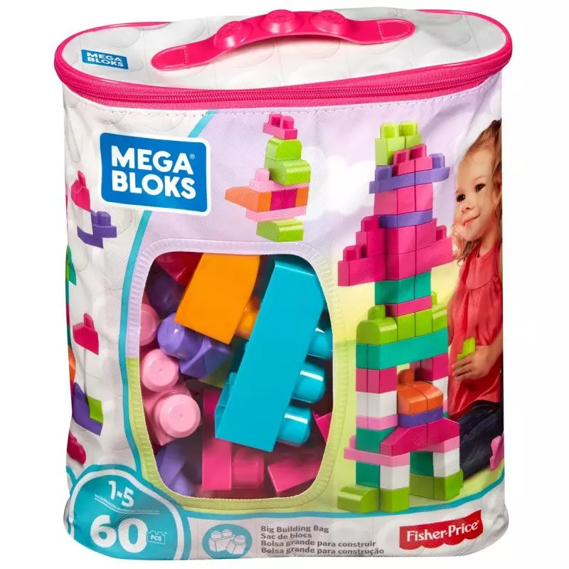 MAXI KLOCKI MEGA BLOKS 60 ELEMENTÓW 12M+ - Mattel