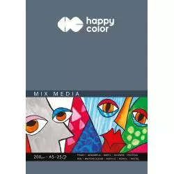 BLOK HAPPY COLOR MIX MEDIA ART A5 25 ARKUSZY 200G - Happy Color