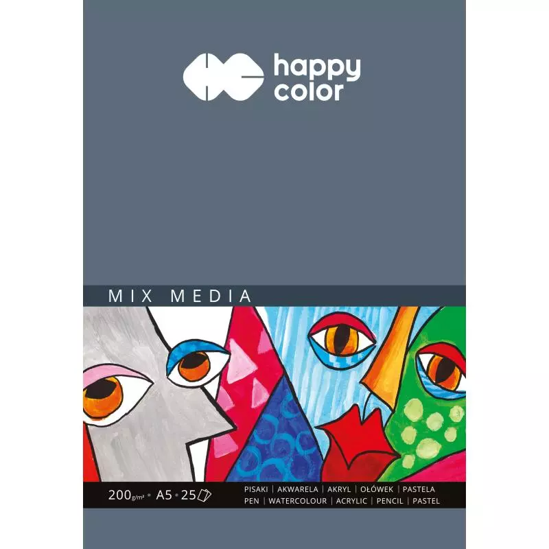 BLOK HAPPY COLOR MIX MEDIA ART A5 25 ARKUSZY 200G - Happy Color