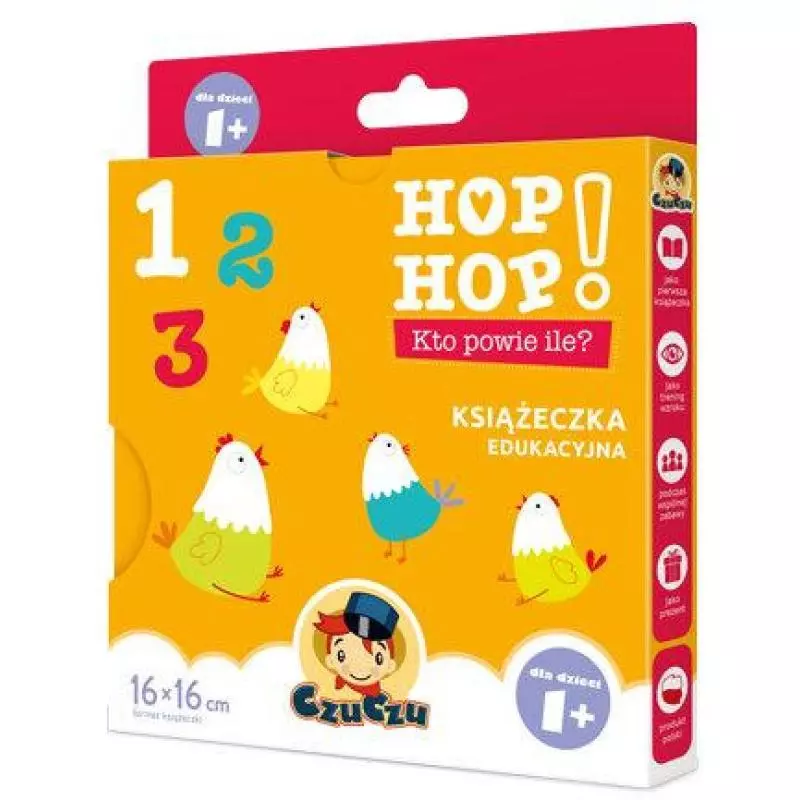 HOP, HOP! KTO POWIE ILE? CZUCZU KSIĄŻECZKA EDUKACYJNA 1+ - Bright Junior Media