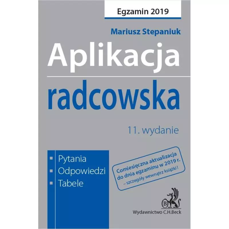 APLIKACJA RADCOWSKA PYTANIA ODPOWIEDZI TABELE - C.H. Beck