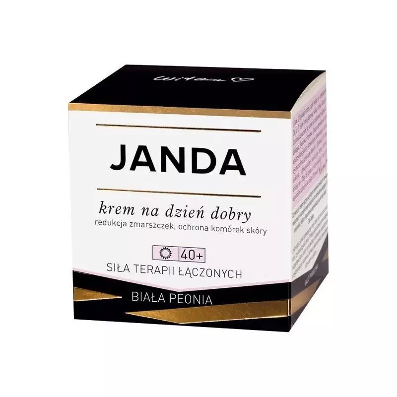 KREM NA DZIEŃ DOBRY REDUKUJĄCY ZMARSZCZKI 50ML BIAŁA PEONIA JANDA 40+ - Janda