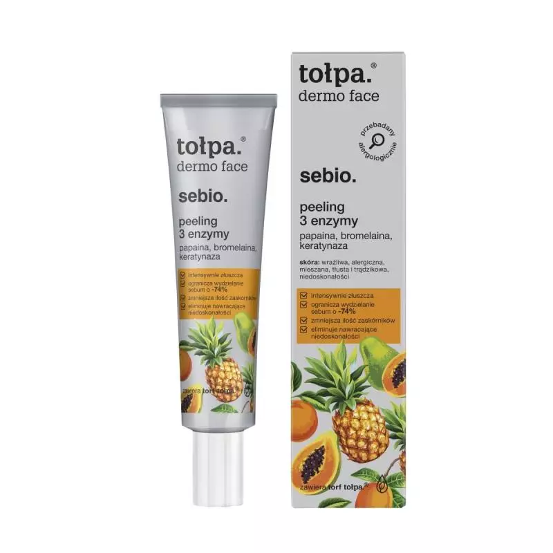 PEELING 3 ENZYMY 40ML TOŁPA DERMO FACE SEBIO - Tołpa.