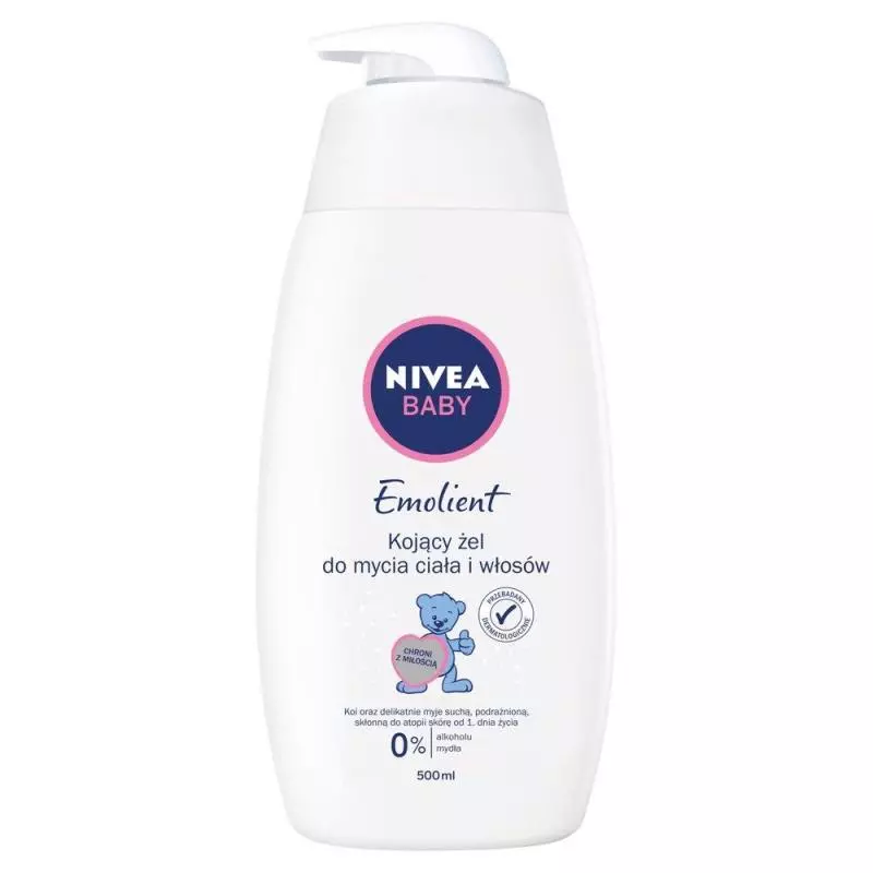 KOJĄCY ŻEL DO MYCIA CIAŁA I WŁOSÓW 500 ML NIVEA BABY EMELIENT - Nivea