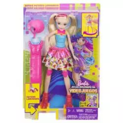 BARBIE W ŚWIECIE GIER LALKA NA WROTKACH VIDEO GAME HERO 3+ - Mattel