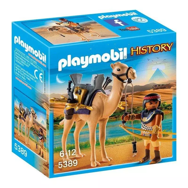 EGIPSKI WOJOWNIK Z WIELBŁĄDEM KLOCKI PLAYMOBIL HISTORY 5389 II GATUNEK - Playmobil