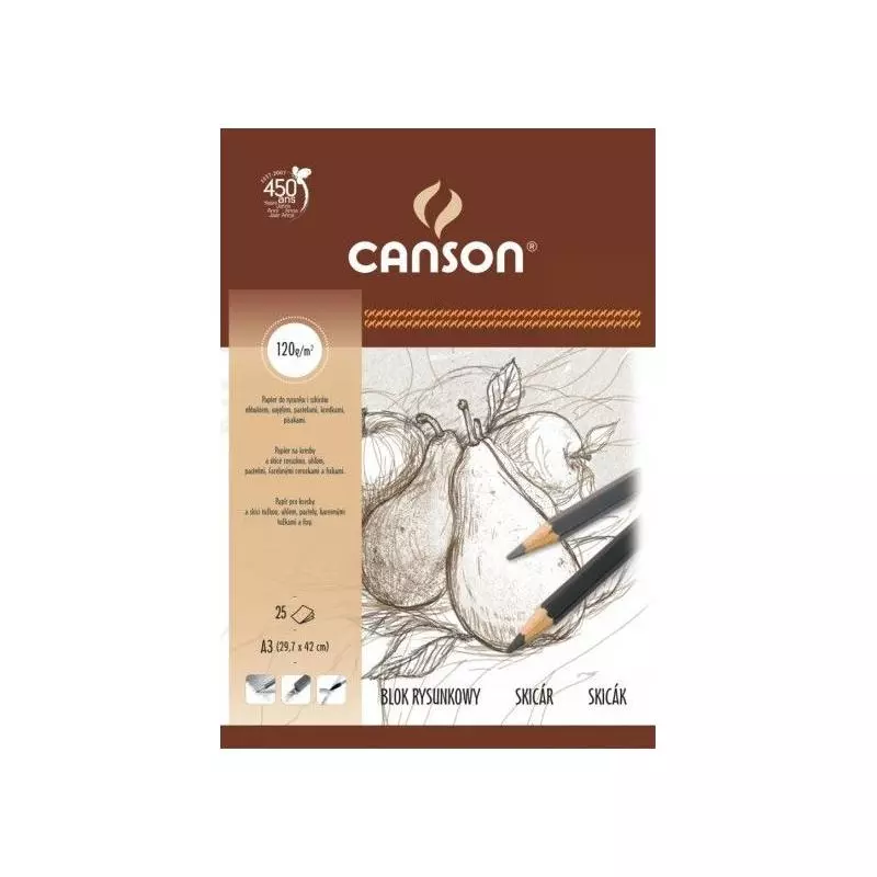 BLOK RYSUNKOWY 25 KARTEK CANSON A3 - Canson
