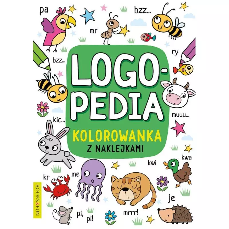 LOGOPEDIA. KOLOROWANKA Z NAKLEJKAMI 4 - Books and Fun