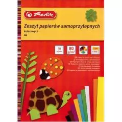 ZESZYTY PAPIERÓW KOLOROWYCH SAMOPRZYLEPNYCH HERLITZ 10 KOLORÓW A4 - Herlitz