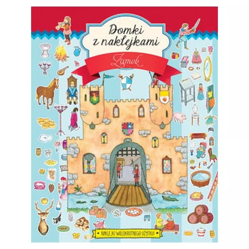 ZAMEK. DOMKI Z NAKLEJKAMI WIELOKROTNEGO UŻYTKU - Olesiejuk