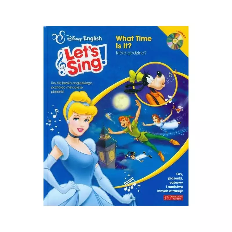 DISNEY ENGLISH LETS SING! WHAT TIME IS IT? + CD - Olesiejuk