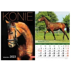 KALENDARZ ŚCIENNY KONIE 2023 A3 - o-press