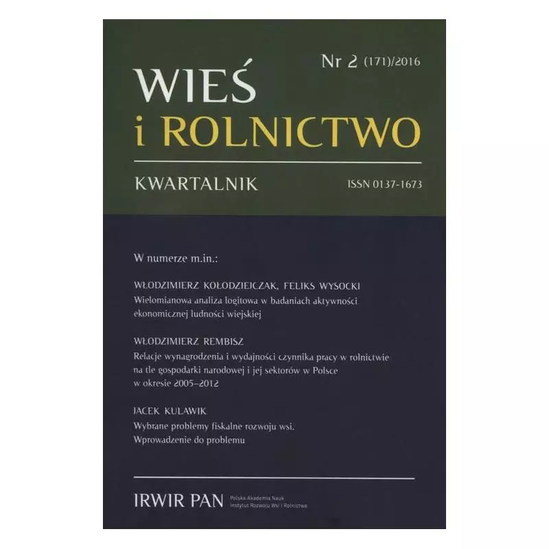 WIEŚ I ROLNICTWO 2/2016 - Scholar