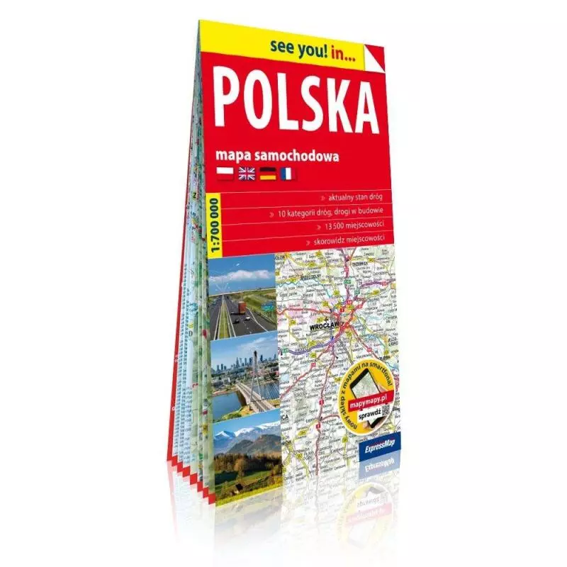 POLSKA. MAPA SAMOCHODOWA 1 : 700 000 - ExpressMap