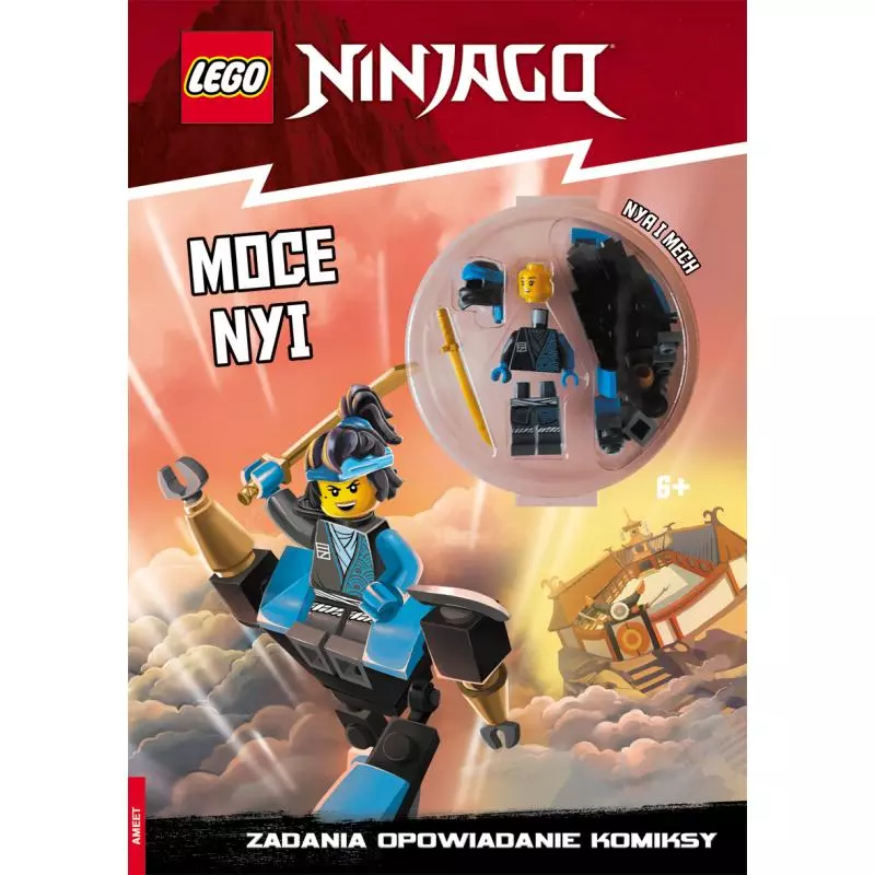 LEGO NINJAGO. MOCE NYI. ZADANIA, OPOWIADANIA, KOMIKSY + FIGURKA - Ameet