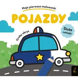 POJAZDY. MOJE PIERWSZE MALOWANKI Z GRUBYM OBRYSEM I NAKLEJKAMI - Wilga