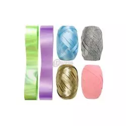 ZESTAW WSTĄŻEK PASTELOWO-ZŁOTE 8 SZT. INCOOD - Incood