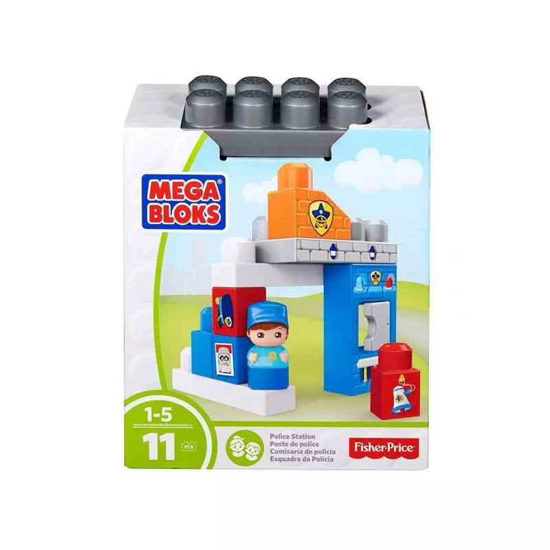 MEGA BLOKS KLOCKI KOMISARIAT POLICJI 11 ELEMENTÓW FISHER PRICE 1+ - Mattel