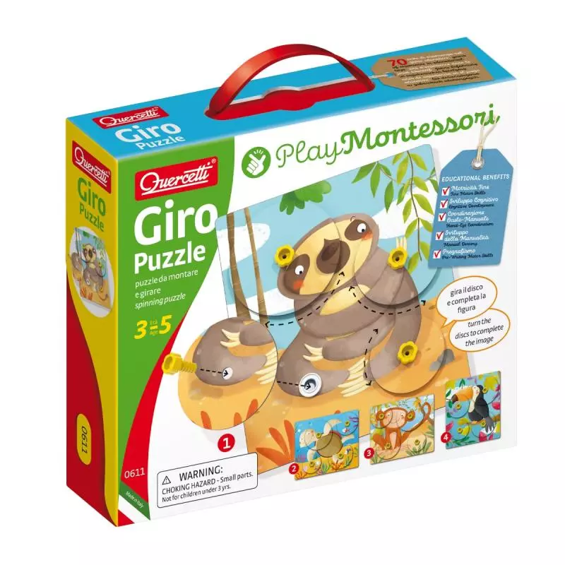 PUZZLE ZWIERZĘTA MONTESSORI 3-5 LAT - Quercetti