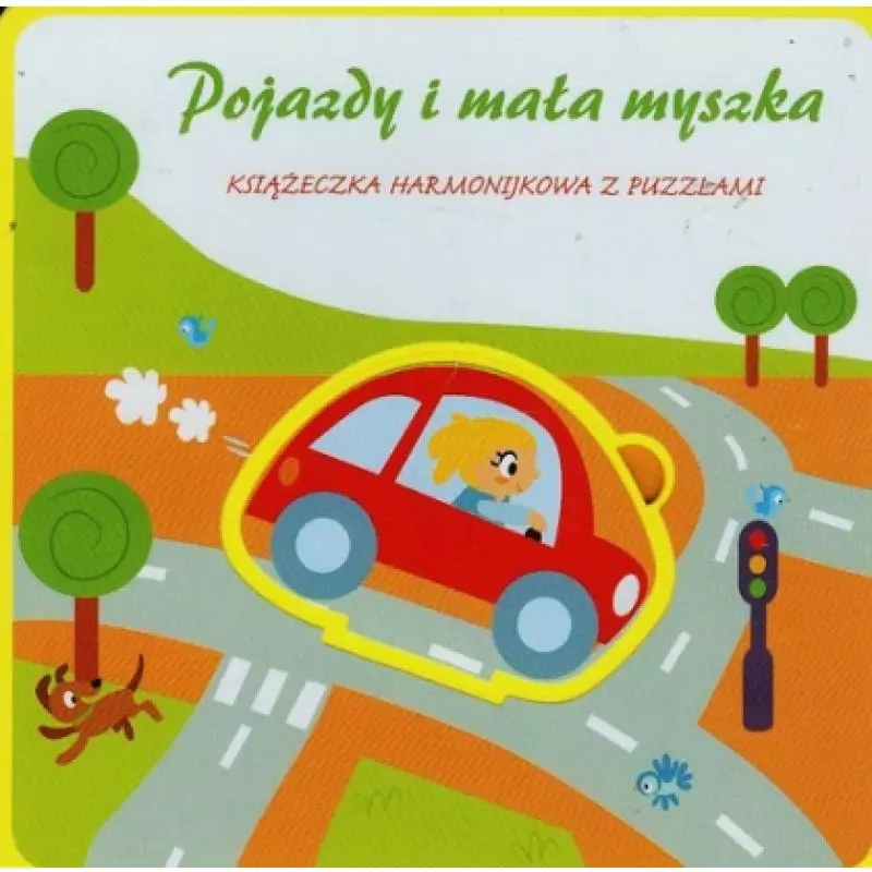 POJAZDY I MAŁA MYSZKA. KSIĄŻECZKA HARMONIJKOWA Z PUZZLAMI - Yoyo Books