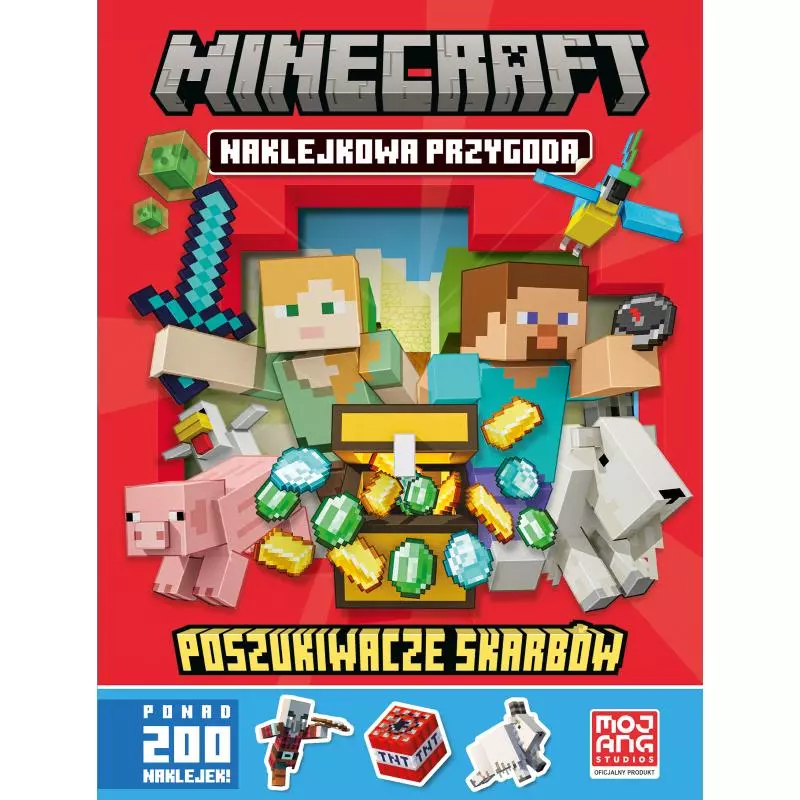 POSZUKIWACZE SKARBÓW NAKLEJKOWA PRZYGODA MINECRAFT - Harperkids