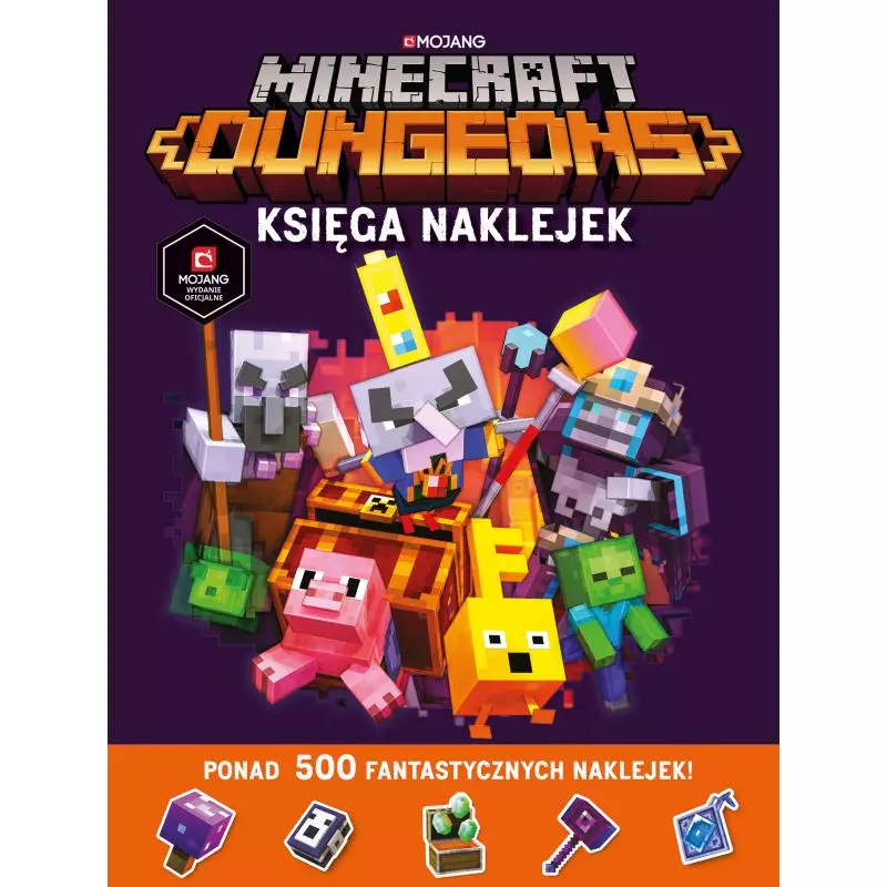 MINECRAFT DUNGEONS KSIĘGA NAKLEJEK - Harperkids