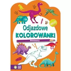 DINOZAURY. ODJAZDOWE KOLOROWANKI Z NAKLEJKAMI - Zielona Sowa