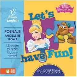 DISNEY KSIĘŻNICZKA. DISNEY ENGLISH. LETS HAVE FUN! POZNAJĘ ANGIELSKIE SŁOWA. KSIAŻECZKA Z PUZZLAMI - Zielona Sowa