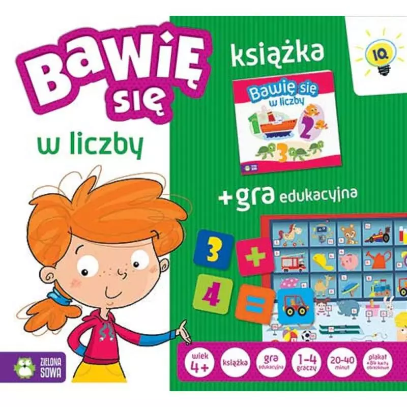 BAWIĘ SIĘ W LICZBY KSIĄŻKA + GRA EDUKACYJNA 4+ - Zielona Sowa