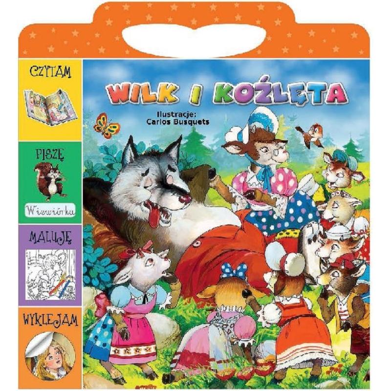 WILK I KOŹLĘTA. CZYTAM, PISZĘ, MALUJĘ, WYKLEJAM