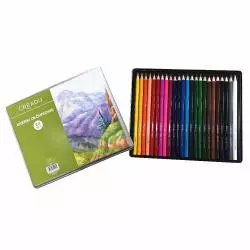 KREDKI OŁÓWKOWE 24 KOLORY CREADU