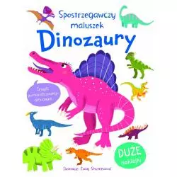 DINOZAURY. SPOSTRZEGAWCZY MALUSZEK. KSIĄŻECZKA Z NAKLEJKAMI