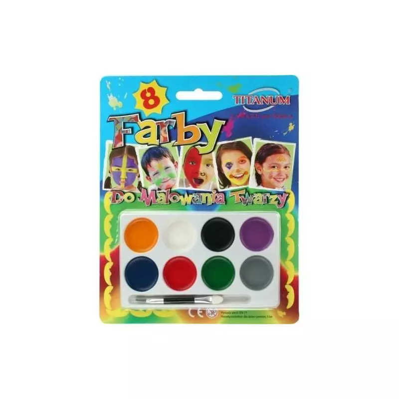FARBY DO MALOWANIA TWARZY 8 KOLORÓW - Titanum