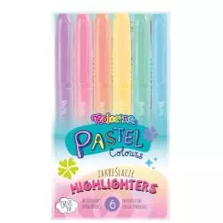 ZAKREŚLACZE PASTELOWE 6 KOLORÓW COLORINO