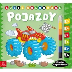 POJAZDY. KOLOROWANKA Z KREDKĄ SEGMENTOWĄ