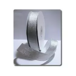 WSTĄŻKA SREBRNA BROKATOWA 3M