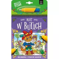 KOT W BUTACH. MALOWANKA Z PISAKIEM WODNYM