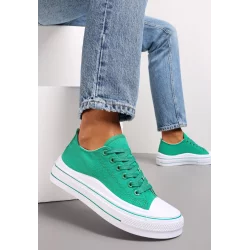 ZIELONE SZNUROWANE TRAMPKI DO KOSTKI ROZMIAR 39