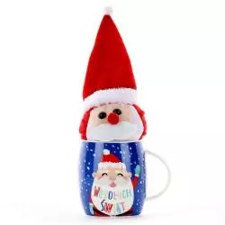 KUBEK PORCELANOWY Z PLUSZAKIEM 320ML