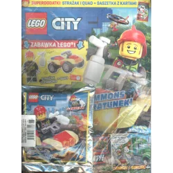 LEGO CITY GAZETKA + SUPER DODATKI: STRAŻAK I QUAD + SASZETKA Z KARTAMI - Blue Ocean