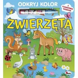 ZWIERZĘTA. ODKRYJ KOLOR. MALOWANKA Z FLAMASTREM WODNYM