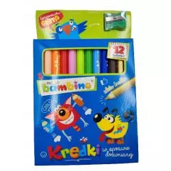 KREDKI BAMBINO GRUBE 12 KOLORÓW Z TEMPERÓWKĄ