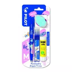 DŁUGOPIS WYMAZYWALNY + 3 WKŁADY + KLEJ PILOT HEJKA TU LENKA