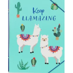 TECZKA Z GUMKĄ LAMA A4