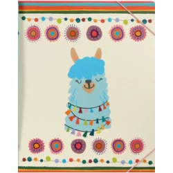 TECZKA Z GUMKĄ LAMA A4