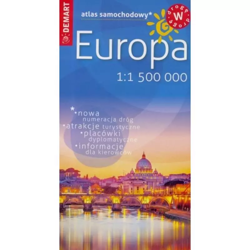 EUROPA ATLAS SAMOCHODOWY 1 : 1 500 000 - Demart