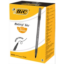 DŁUGOPIS CZARNY BIC ROUND STIC 60 SZT.