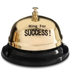BIURKOWY DZWONEK NA SUKCES RING FOR SUCCESS ZŁOTY 