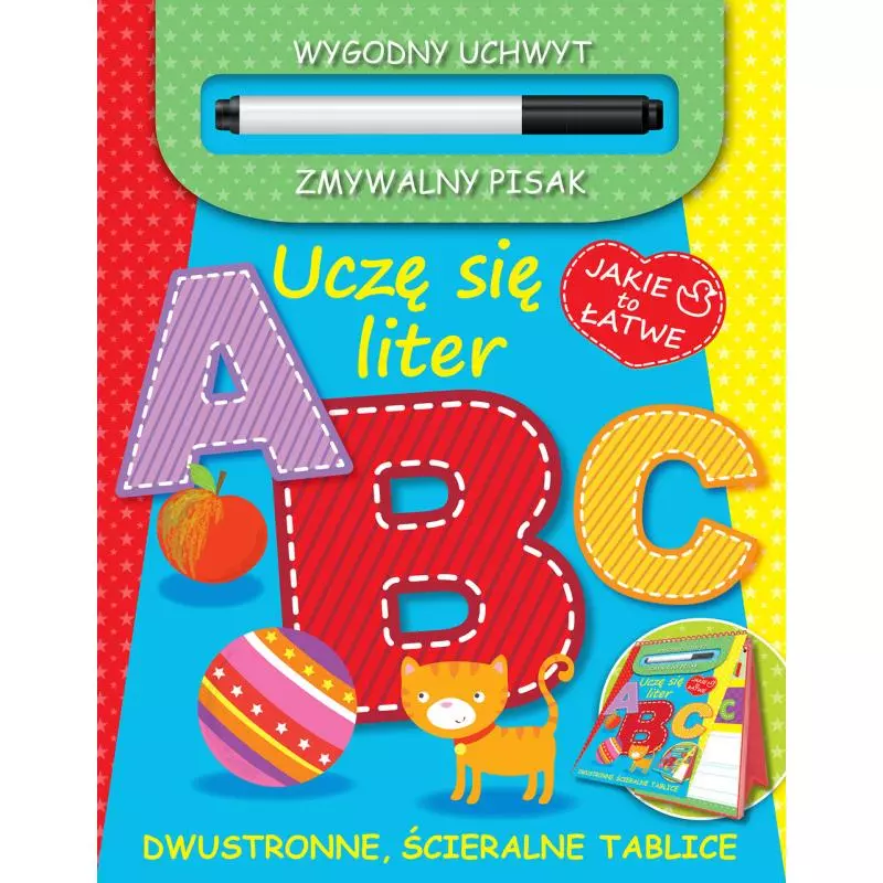 UCZĘ SIĘ LITER A B C DWUSTRONNE ŚCIERALNE TABLICE - Wilga