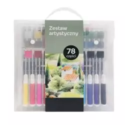 DUŻY ZESTAW ARTYSTYCZNY 78 ELEMENTÓW DO MALOWANIA I RYSOWANIA DLA DZIECI I DOROSŁYCH